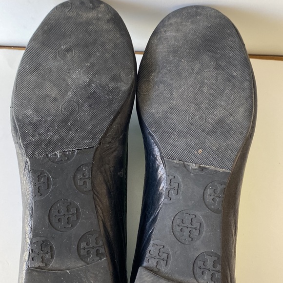 Tory Burch Minnie Travel Ballet Flat -Black/Gold-Sz 6.5 - Picture 9 of 15
